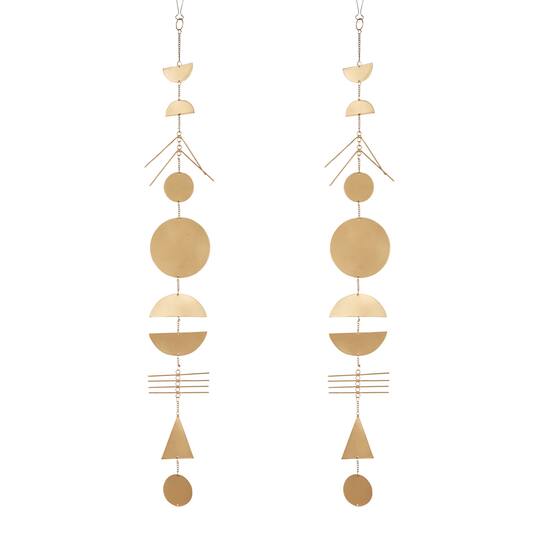 48" Gold Metal Eclectic Wind Chime, 2ct.